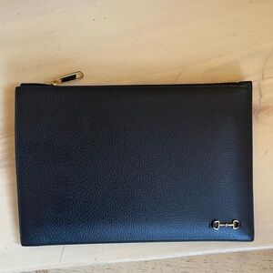 Black leather iPad sleeve